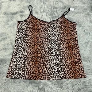 Plums Leopard Animal Print Cami Tank Top Size XXXL